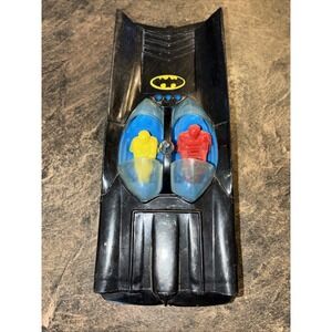 Vtg Duncan Black Plastic Batmobile Blue Interior Yellow Batman Red Robin 1970's